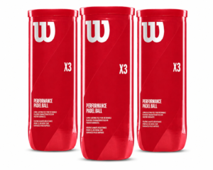 3 tubes WILSON PADEL X3 BAL (3x3 ballen)